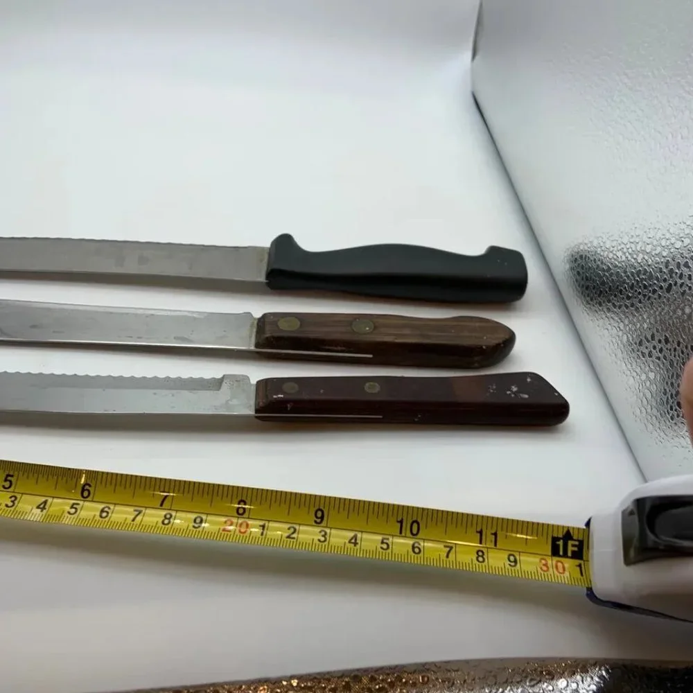 Set of 3 Vintage Unique Kitchen Knives Cutlery Set